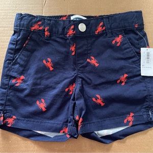 Old Navy - Blue Shorts Size 5T ~ Blue with Red Lobsters